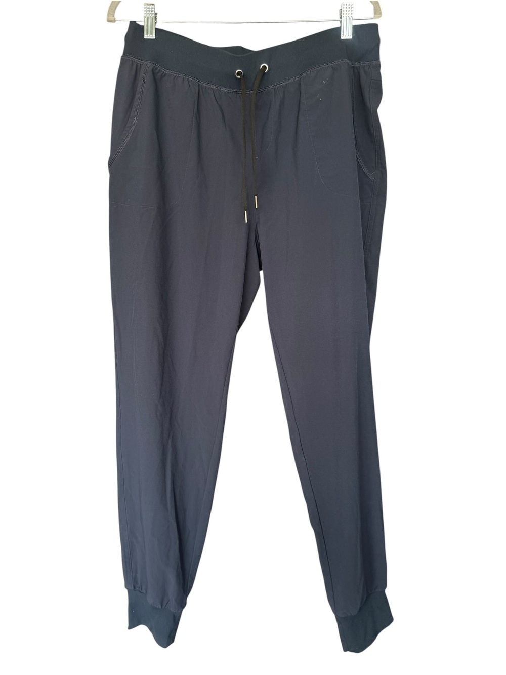 Navy Jogger Pants with Drawstring Waist - Picture 5 of 5